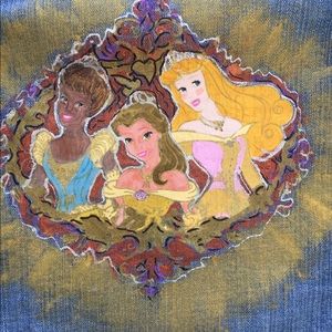 SOLD.Hand painted kids Disney princess jacket